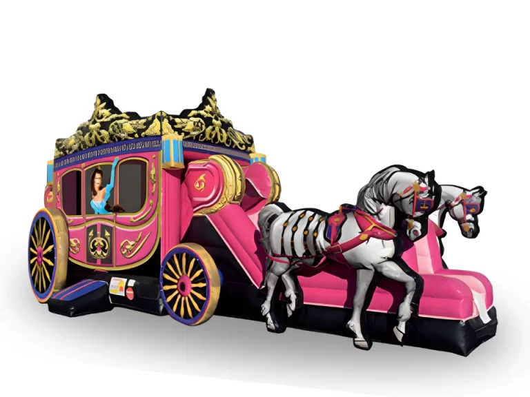 Large Princess Carriage Bounce House & Slide Combo